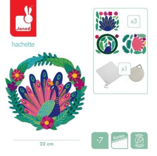 Zestaw kreatywny Papierowy wieniec na ścianę Paw Janod