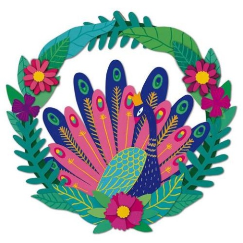 Zestaw kreatywny Papierowy wieniec na ścianę Paw Janod