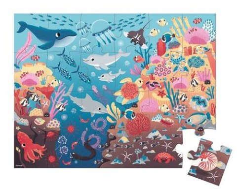 JANOD Świecące puzzle z mini-lampką UV Ocean 24 elementy 3+ JANOD Świecące puzzle z mini-lampką UV Ocean 24 elementy 3+