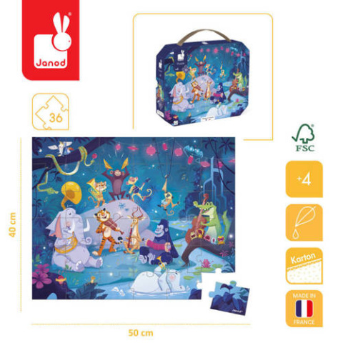 JANOD Puzzle w walizce Letni festiwal 36 elementów 4+ JANOD Puzzle w walizce Letni festiwal 36 elementów 4+