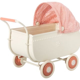 Metalowy wózek koralowy dla myszki Maileg Pram Micro Coral