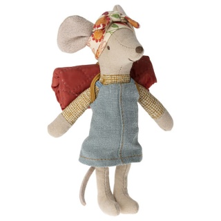 MAILEG Myszka podróżniczka duża siostra, Hiker mouse, Big sister