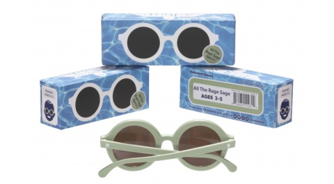 Okulary przeciwsłoneczne Babiators Round - All The Rage Sage - 0-2 lat - szałwiowe
