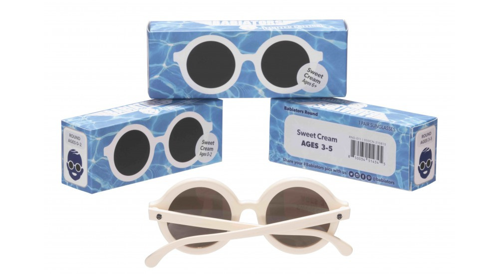 BABIATORS Okulary przeciwsłoneczne 6+ lat kremowe, Round - Sweet Cream