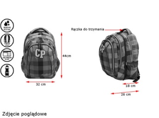 CoolPack Plecak szkolny Combo w kratkę