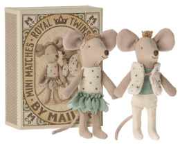 MAILEG Królewskie bliźniaki, Royal twins mice, Little sister and brother in box