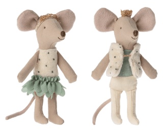 MAILEG Królewskie bliźniaki, Royal twins mice, Little sister and brother in box