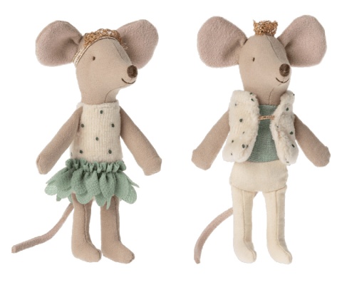 MAILEG Królewskie bliźniaki, Royal twins mice, Little sister and brother in box