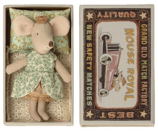 MAILEG Księżniczka mała siostra, Princess mouse, Little sister in matchbox