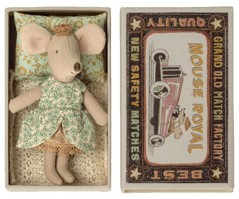MAILEG Księżniczka mała siostra, Princess mouse, Little sister in matchbox MAILEG Księżniczka mała siostra, Princess mouse, Little sister in matchbox