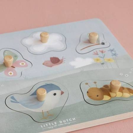 Little Dutch Puzzle sensoryczne Flowers & Butterflies FSC