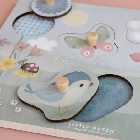 Little Dutch Puzzle sensoryczne Flowers & Butterflies FSC