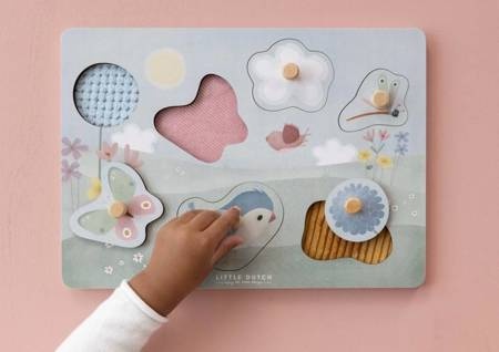 Little Dutch Puzzle sensoryczne Flowers & Butterflies FSC