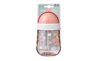Little Dutch Kubek ze słomką Mio Flowers & Butterflies 300 ml
