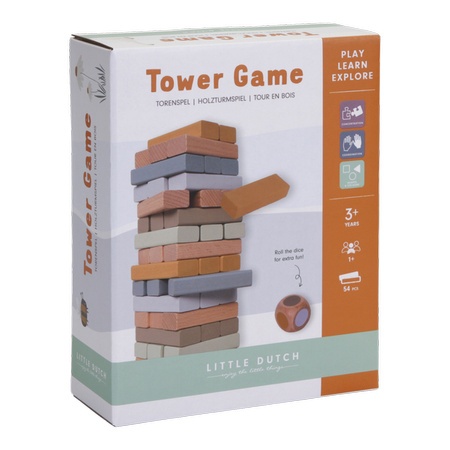 Little Dutch Gra drewniana Jenga , Gra Wieża
