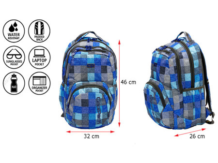 Coolpack Plecak młodzieżowy Smash Blue shades 403 Coolpack Plecak młodzieżowy Smash Blue shades 403