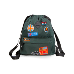 Coolpack Plecak worek sportowy Urban Green Badges