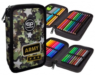 Coolpack Piórnik podwójny z wyposażeniem Jumper 2 Army Stars