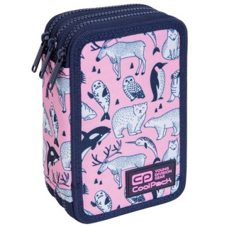Coolpack Piórnik potrójny z wyposażeniem Jumper 3 Pink Ocean