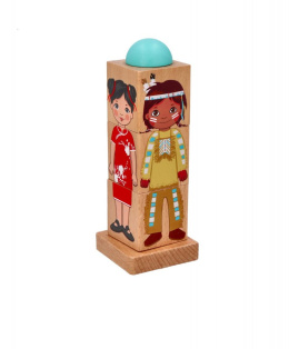 ADAM TOYS Układanka obrotowa dzieci świata