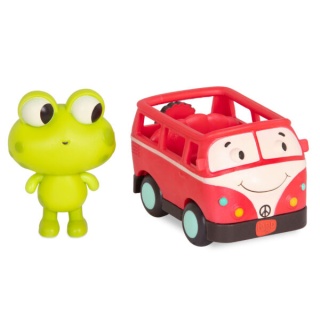3 miękkie autka sensoryczne B.Toys Light Up Cars z wesołymi pasażerami