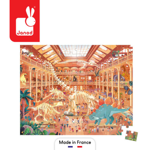 Janod Puzzle w walizce Muzeum historii naturalnej 100 elementów 6+ Made in France Janod Puzzle w walizce Muzeum historii naturalnej 100 elementów 6+ Made in France