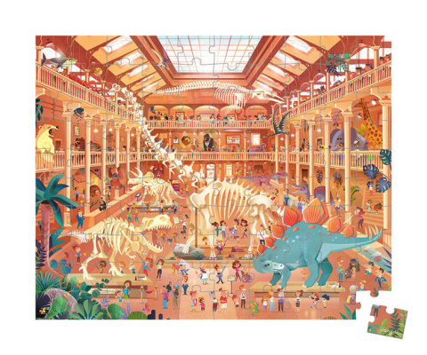 Janod Puzzle w walizce Muzeum historii naturalnej 100 elementów 6+ Made in France Janod Puzzle w walizce Muzeum historii naturalnej 100 elementów 6+ Made in France