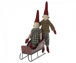 MAILEG Sanki mini czerwone