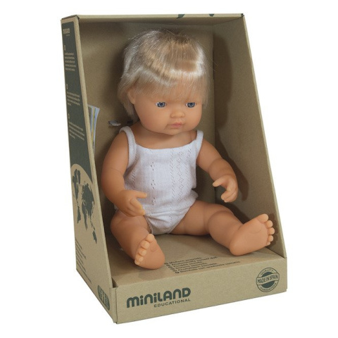 Miniland Doll Lalka chłopiec Europejczyk 38cm Miniland Doll Lalka chłopiec Europejczyk 38cm