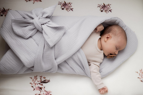 SLEEPEE Rożek muślinowy Dark Grey SLEEPEE Rożek muślinowy Dark Grey
