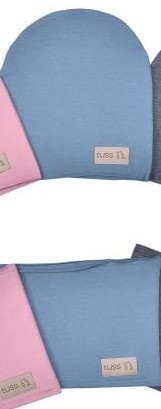 TUSS Komplet Czapka i komin light blue gładki