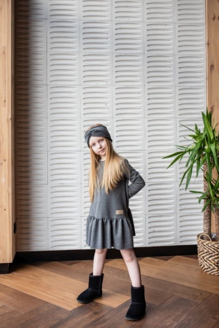 TUSS Sukienka FRILLY dark melange