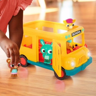 Muzyczny autobus szkolny B. Toys Bonnie's School Bus z żyrafą i wesołymi pasażerami