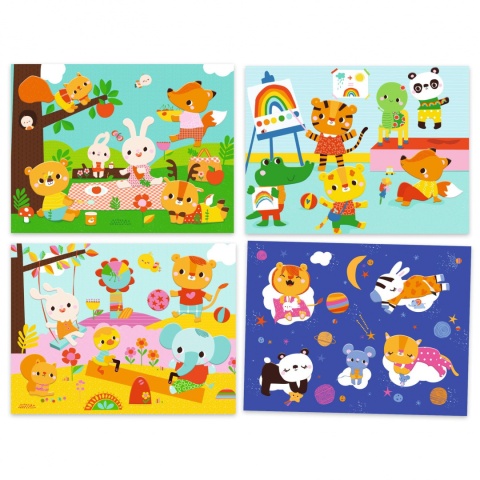 DJECO Zestaw artystyczny PIERWSZE KOLAŻE- MÓJ DZIEŃ