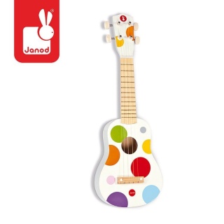 Drewniana gitara dla dzieci - Ukulele Janod Confetti