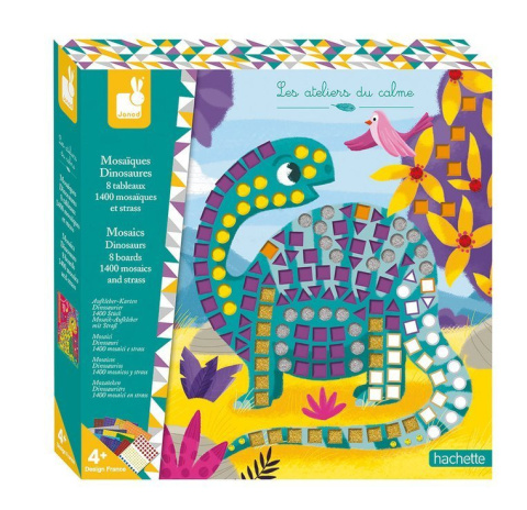 JANOD Zestaw kreatywny Mozaika Dinozaury 4+ JANOD Zestaw kreatywny Mozaika Dinozaury 4+