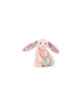 Jellycat Króliczek Kwieciste Uszy z Serduszkiem Pudrowy Róż 15 cm