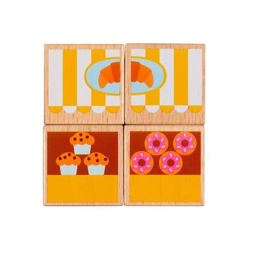 LILLIPUTIENS Drewniany foodtruck z 4 klockami-puzzlami Nosorożec Marius 12 m+ LILLIPUTIENS Drewniany foodtruck z 4 klockami-puzzlami Nosorożec Marius 12 m+