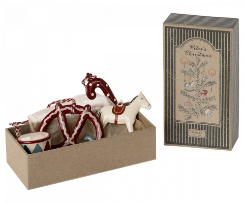 MAILEG Dekoracja bożonarodzeniowa - Metal ornament set - Peter`s Christmas