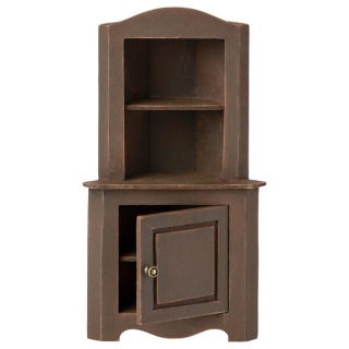 MAILEG Miniaturowa szafka narożna Brown