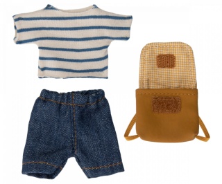 MAILEG Ubranko myszki - Clothes and bag, Big brother mouse