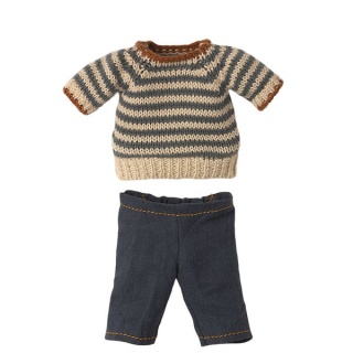 Maileg Ubranko misia - Blouse and pants for Teddy dad