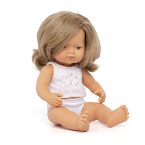 Miniland Doll Lalka Dziewczynka Europejla Ciemny Blond 38cm Miniland Doll Lalka Dziewczynka Europejla Ciemny Blond 38cm