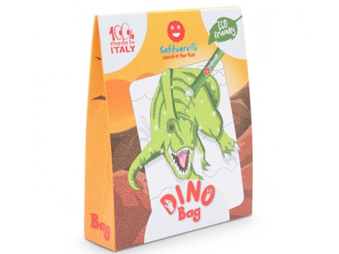 Sabbiarelli - Zestaw do kolorowania piaskiem Sabbiarelli Bag - Dinozaury 3l+
