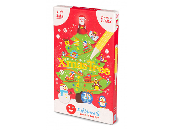 Sabbiarelli - Zestaw do kolorowania piaskiem Happy Xmas Tree 3l+ Sabbiarelli - Zestaw do kolorowania piaskiem Happy Xmas Tree 3l+