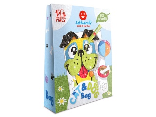 Sabbiarelli - Zestaw do kolorowania piaskiem Sabbiarelli Bag - Kot&Pies 3l+
