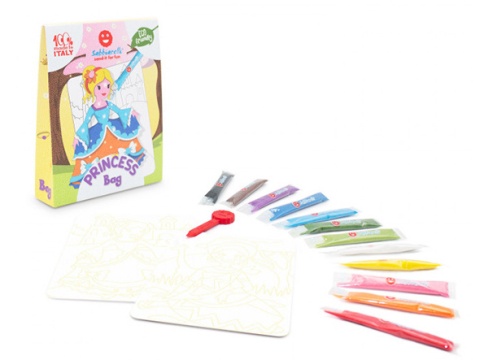 Sabbiarelli - Zestaw do kolorowania piaskiem Sabbiarelli Bag - Księżniczki 3l+