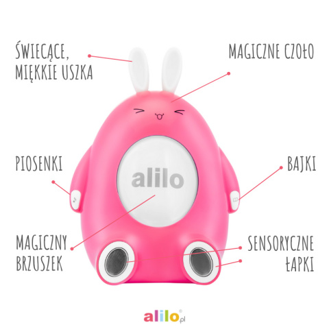Alilo Happy Bunny P1 Różowy Alilo Happy Bunny P1 Różowy