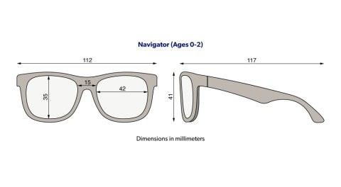 BABIATORS Okulary przeciwsłoneczne 0-2 lat, Blue Series: The Hipster Polarized BABIATORS Okulary przeciwsłoneczne 0-2 lat, Blue Series: The Hipster Polarized