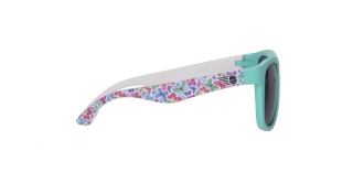 Miętowe okulary przeciwsłoneczne Babiators Navigator - Social Butterflies - 0-2 lata